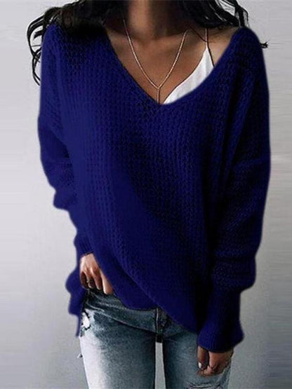 Comfy Plain Long Sleeve Sweater