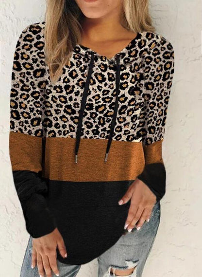 Cool Leopard Print Long Sleeve Top